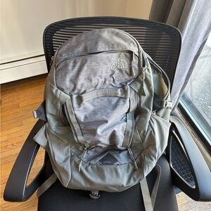 The North Face Charcoal and Olive Backpack